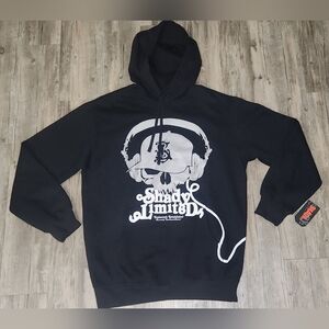 Shady LTD Limited Eminem‎ hip-hop Hoodie Black spellout logo skull Men's Large